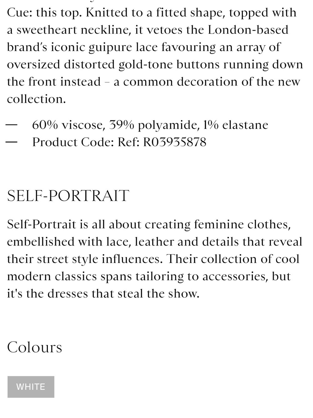 Self-Portrait Cream Ribbed Button-Front Knit Top - Picture 11 of 11